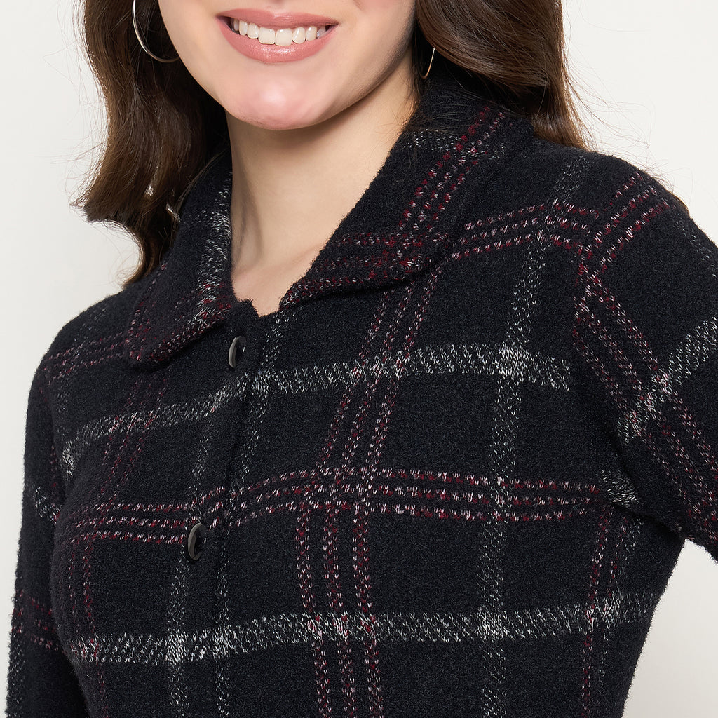 Duke Urban Women Full Sleeve Long Coat Style Sweater (SDS1297)