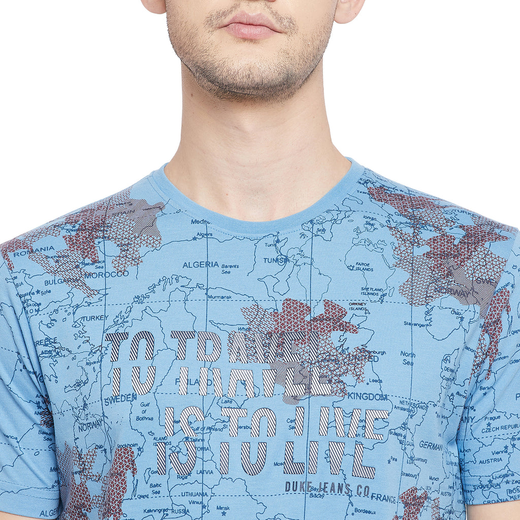 Duke Urban Men Half Sleeve Cotton T-shirt (LQ4479)