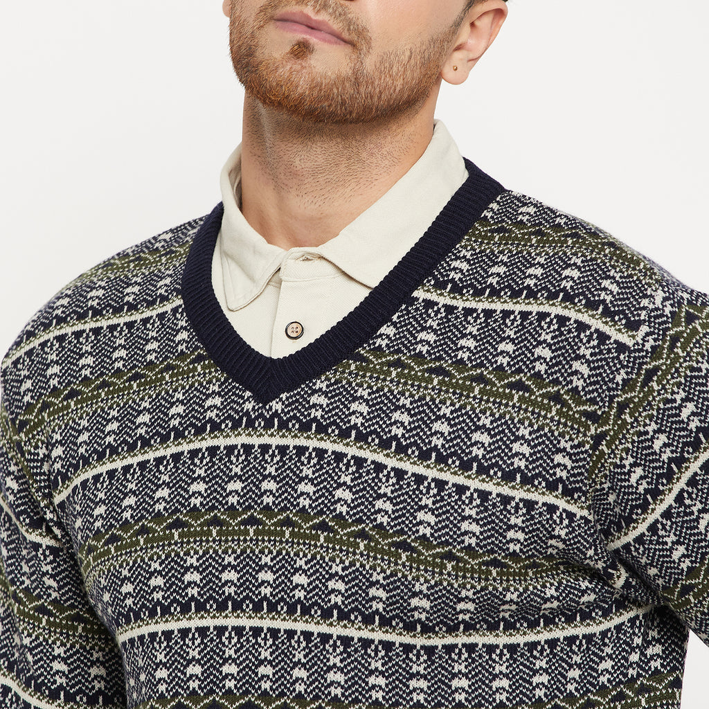 Duke Urban Men Full Sleeve V Neck Sweater (SDS2138)