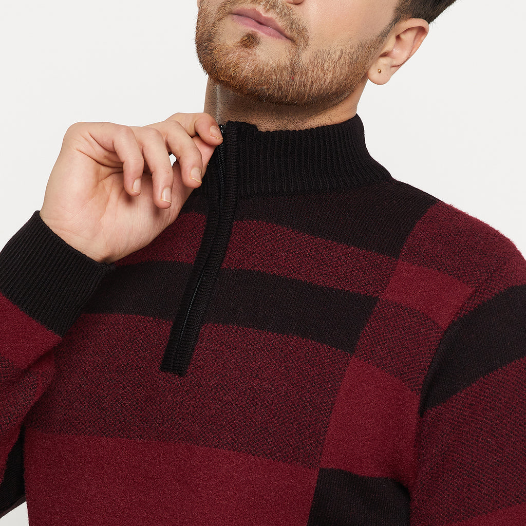 Duke Urban Men Full Sleeve Half Zip Pullover (SDS2142)