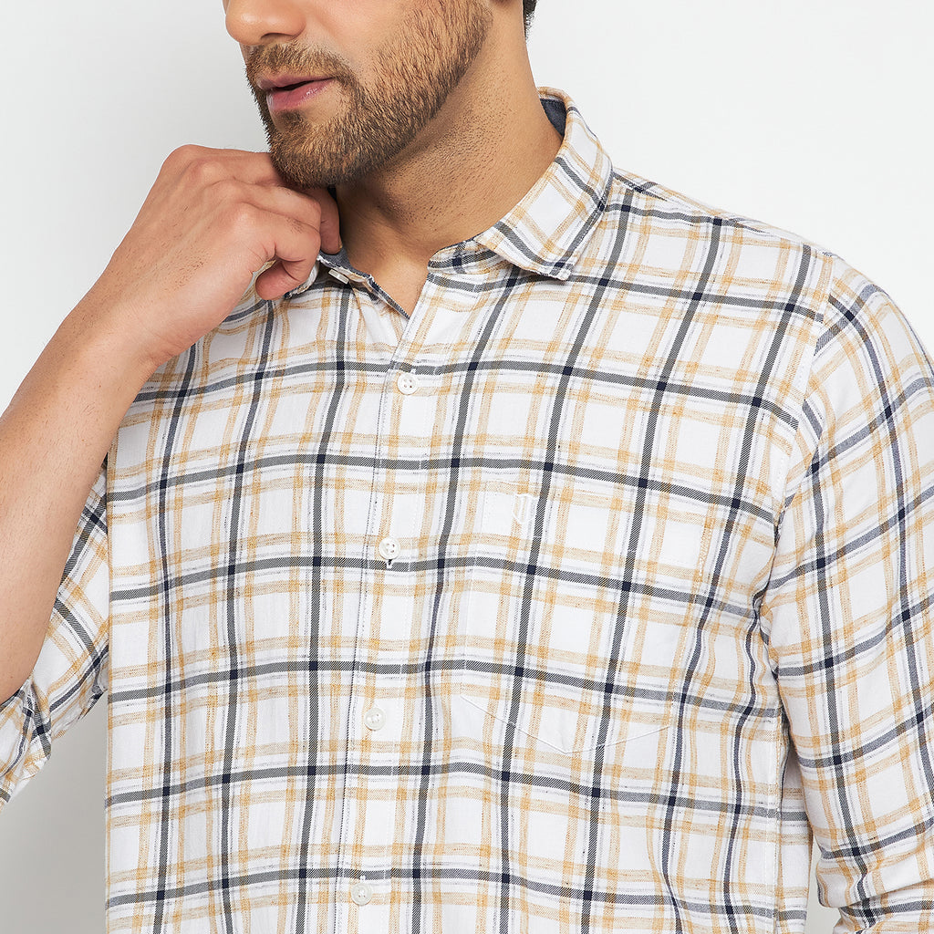 Duke Urban Men Slim Fit Solid Spread Collar Casual Shirt (SDO8CKLC)