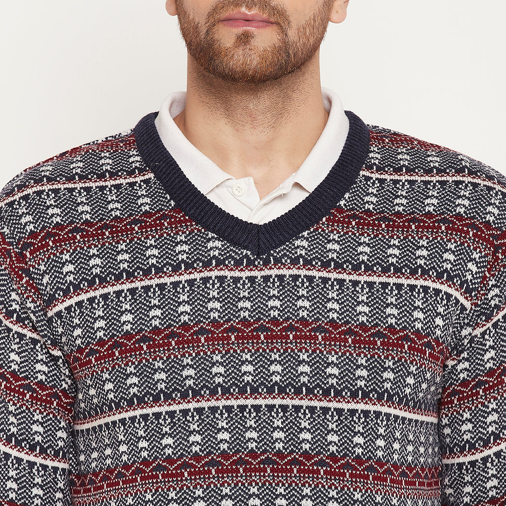 Duke Urban Men Full Sleeve V Neck Sweater (SDS2138)