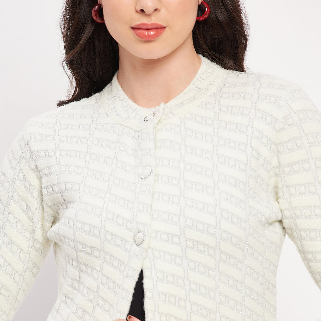 Duke Urban Women Full Sleeve Self Design Cardigan (LQS9745)