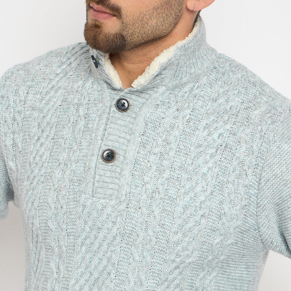 Duke Urban Men Full Sleeve Button Placket Sweater (SDS2242)