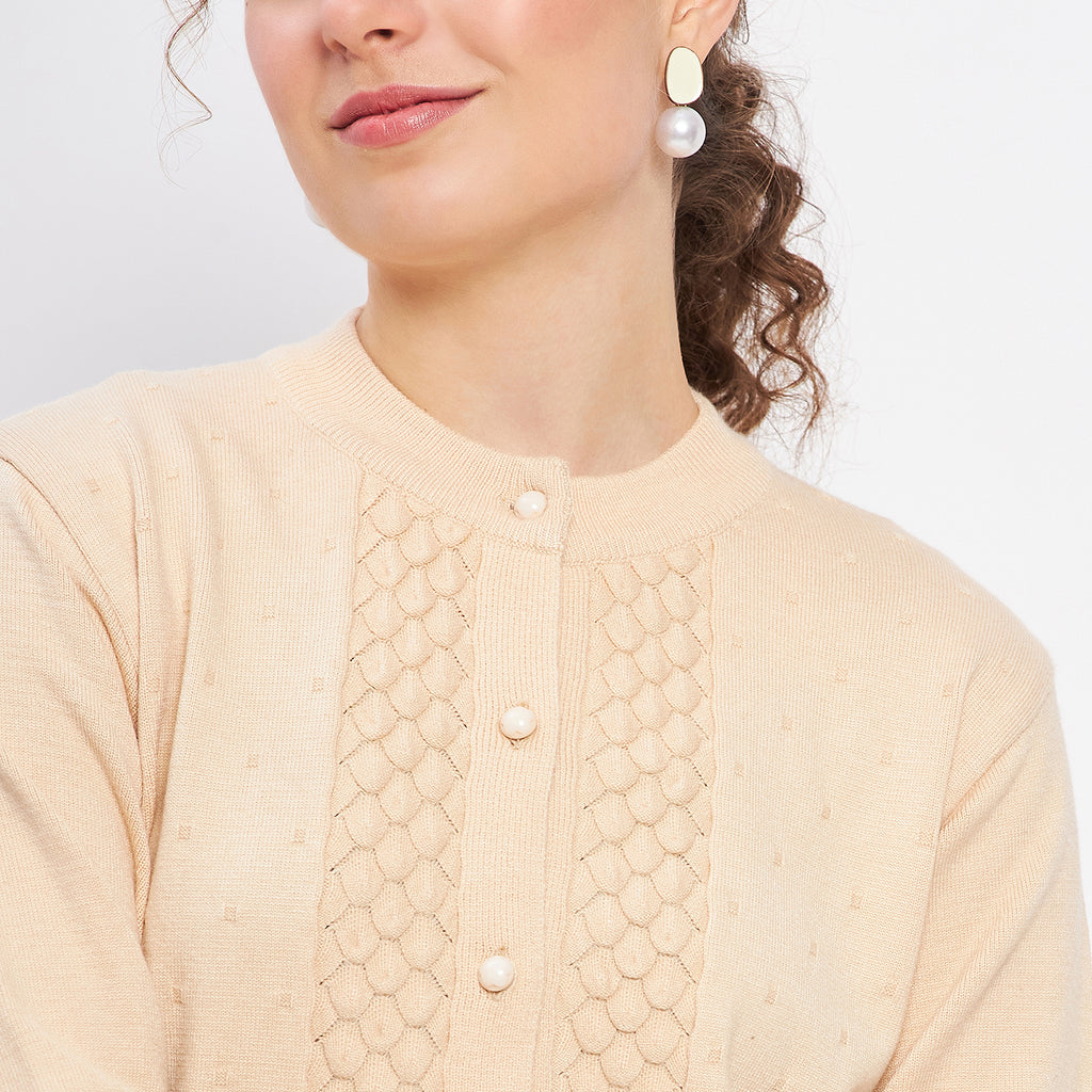 Duke Urban Women Full Sleeve Self Design Cardigan (LQS9757)