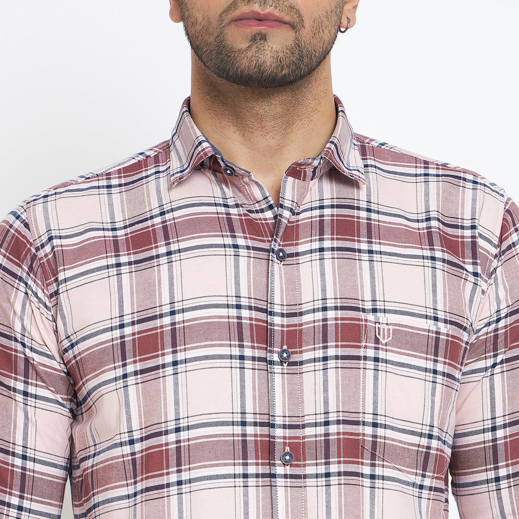 Duke Urban Men Full Sleeve Checkered Cotton Shirt (SDO8CKJ)