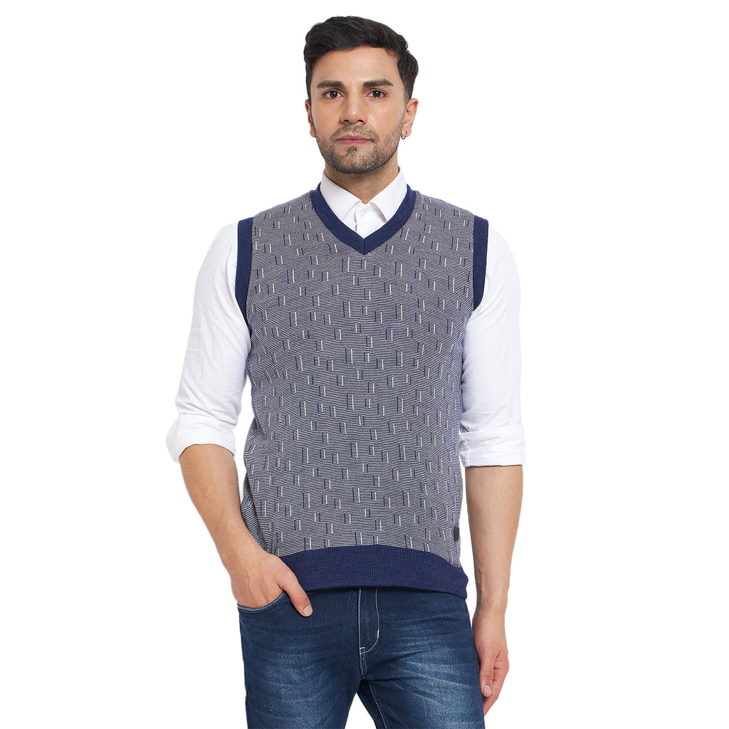 Duke Urban Men Sleeveless V Neck Reversible Sweater (SDS2174)