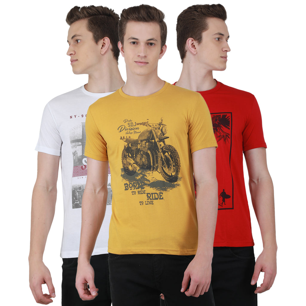 Duke Stardust Men T-Shirt Combo Pack of 3(SDVP35)