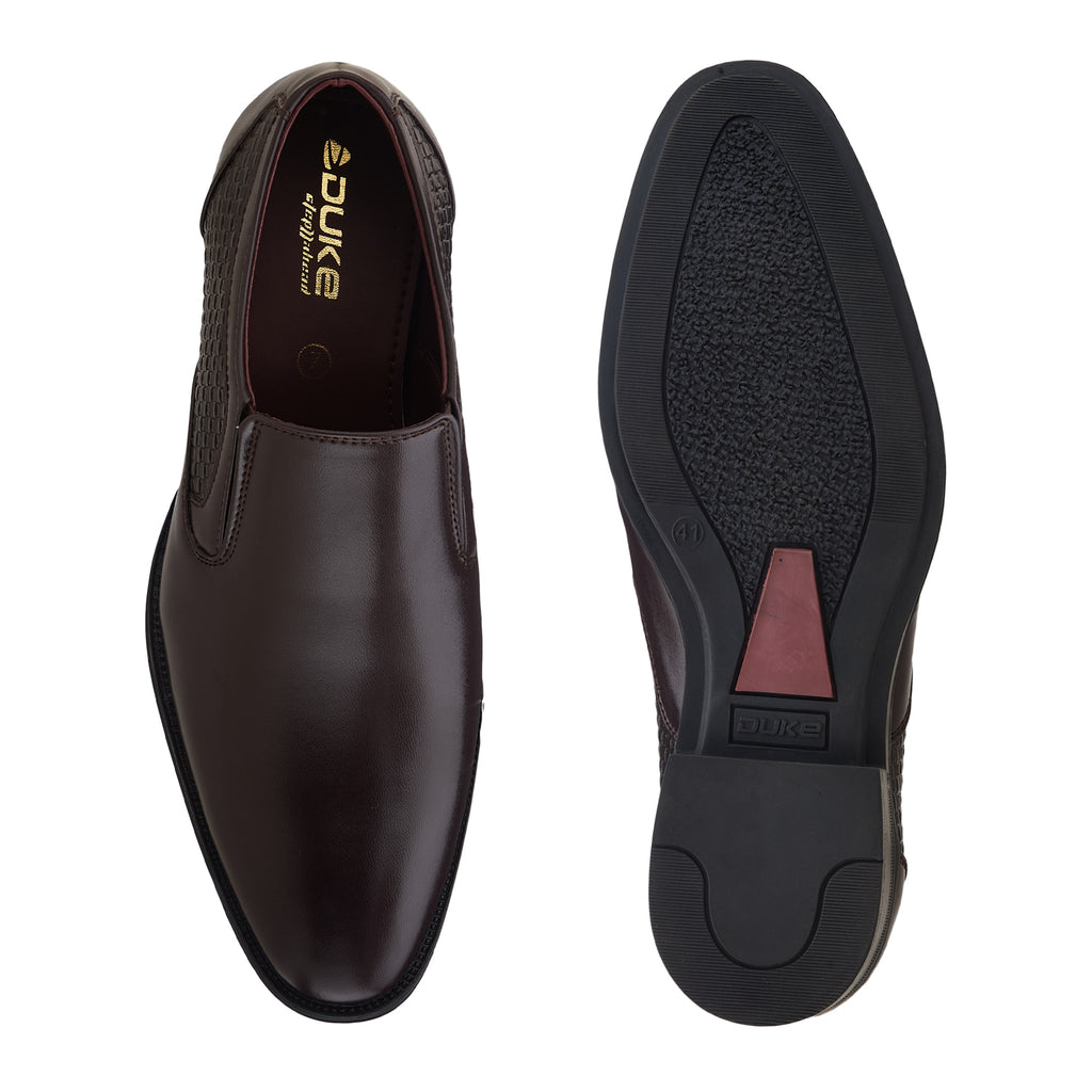 Duke Men Textured Formal Slip On Shoes (FWOL5039)