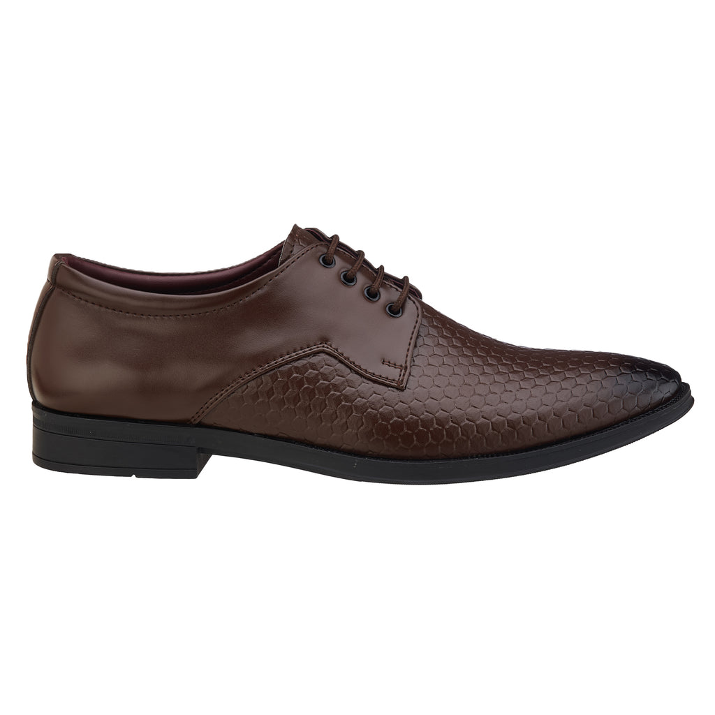 Duke Men Textured Formal Derbys (FWOL5036)