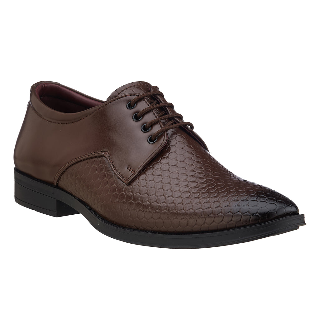 Duke Men Textured Formal Derbys (FWOL5036)