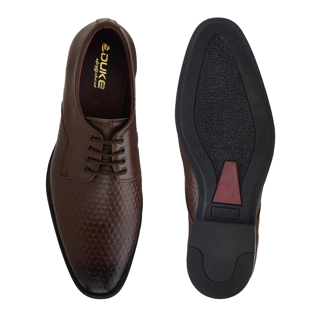 Duke Men Textured Formal Derbys (FWOL5036)