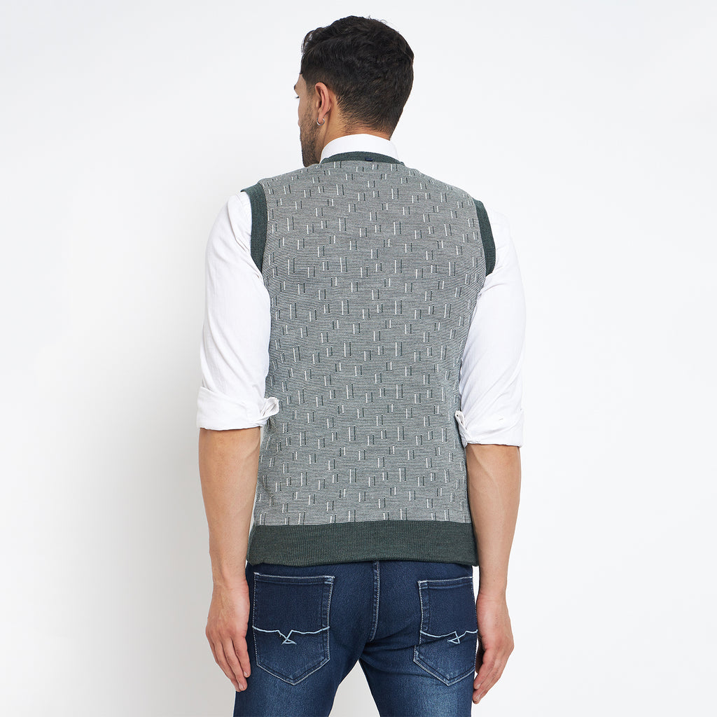 Duke Urban Men Sleeveless V Neck Reversible Sweater (SDS2174)