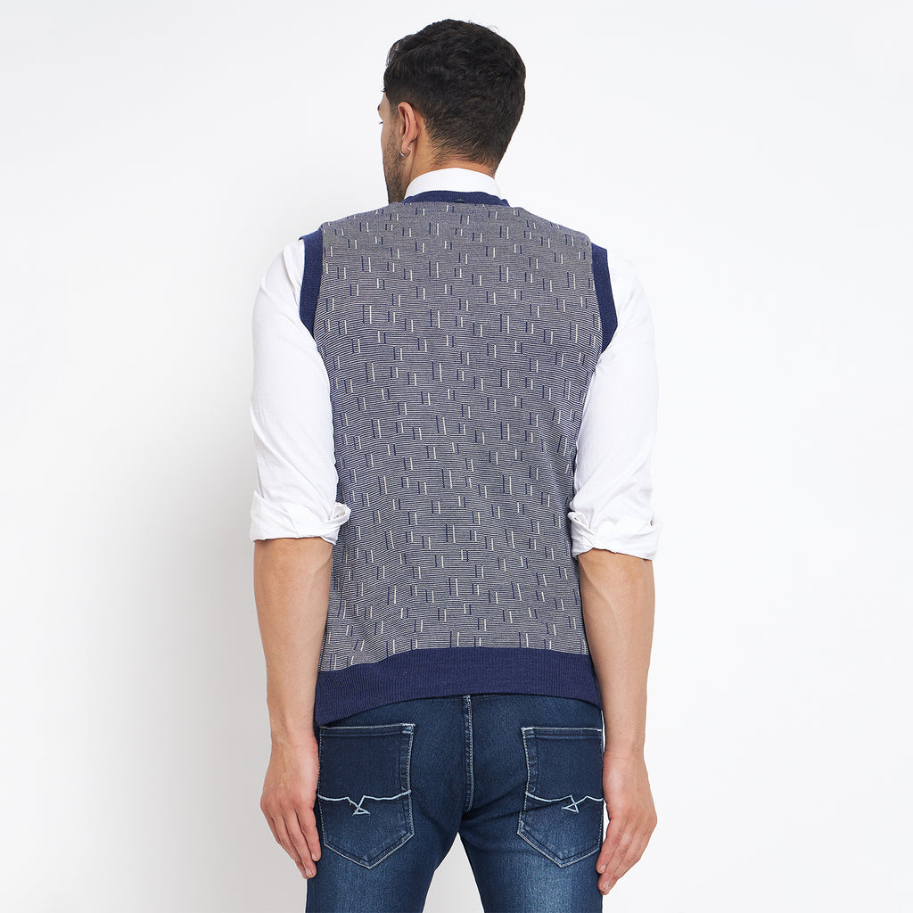 Duke Urban Men Sleeveless V Neck Reversible Sweater (SDS2174)