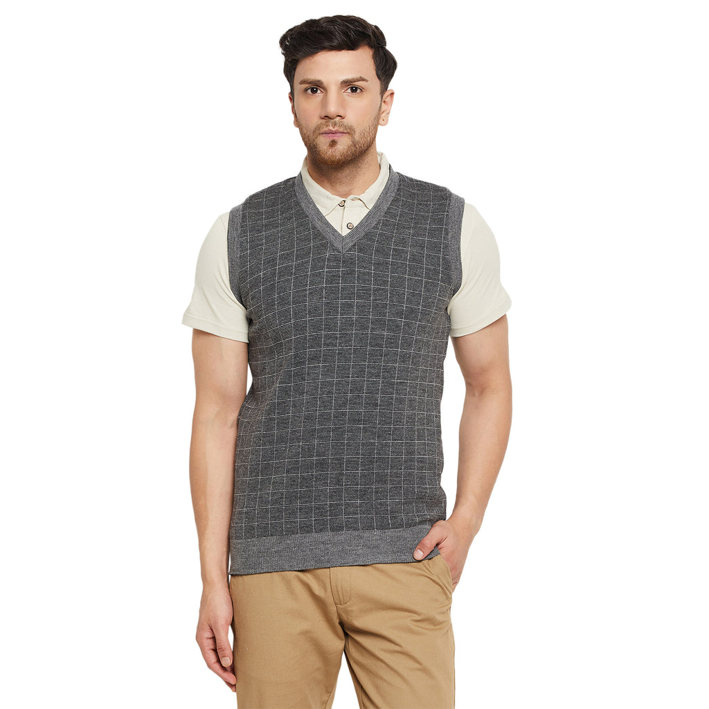 Duke Urban Men Sleeveless V Neck Reversible Sweater (SDS2175)