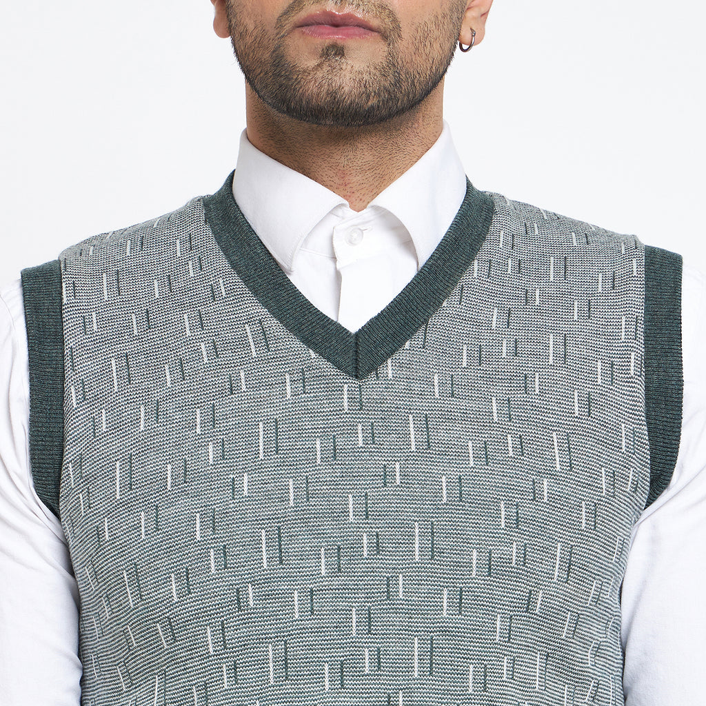 Duke Urban Men Sleeveless V Neck Reversible Sweater (SDS2174)