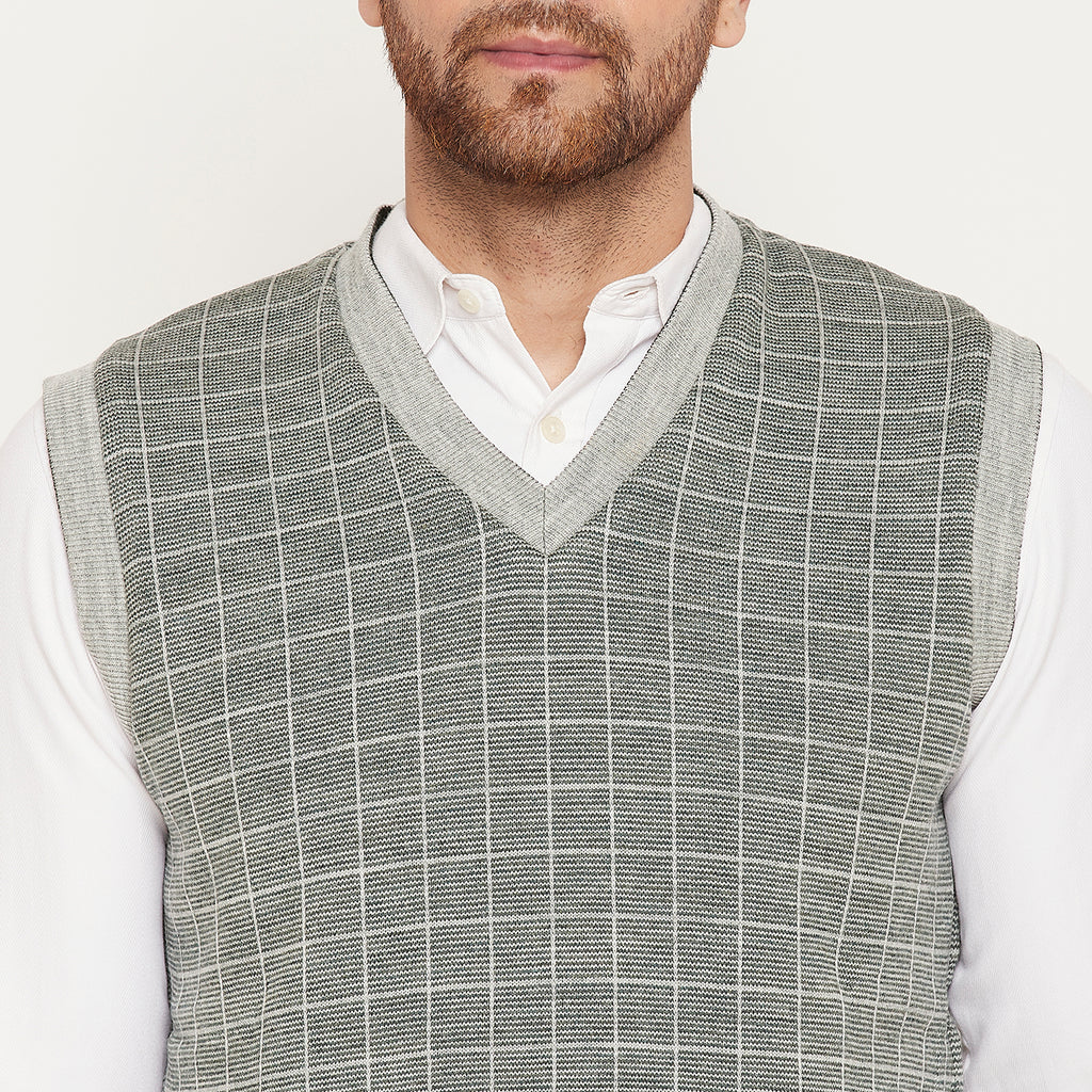 Duke Urban Men Sleeveless V Neck Reversible Sweater (SDS2175)