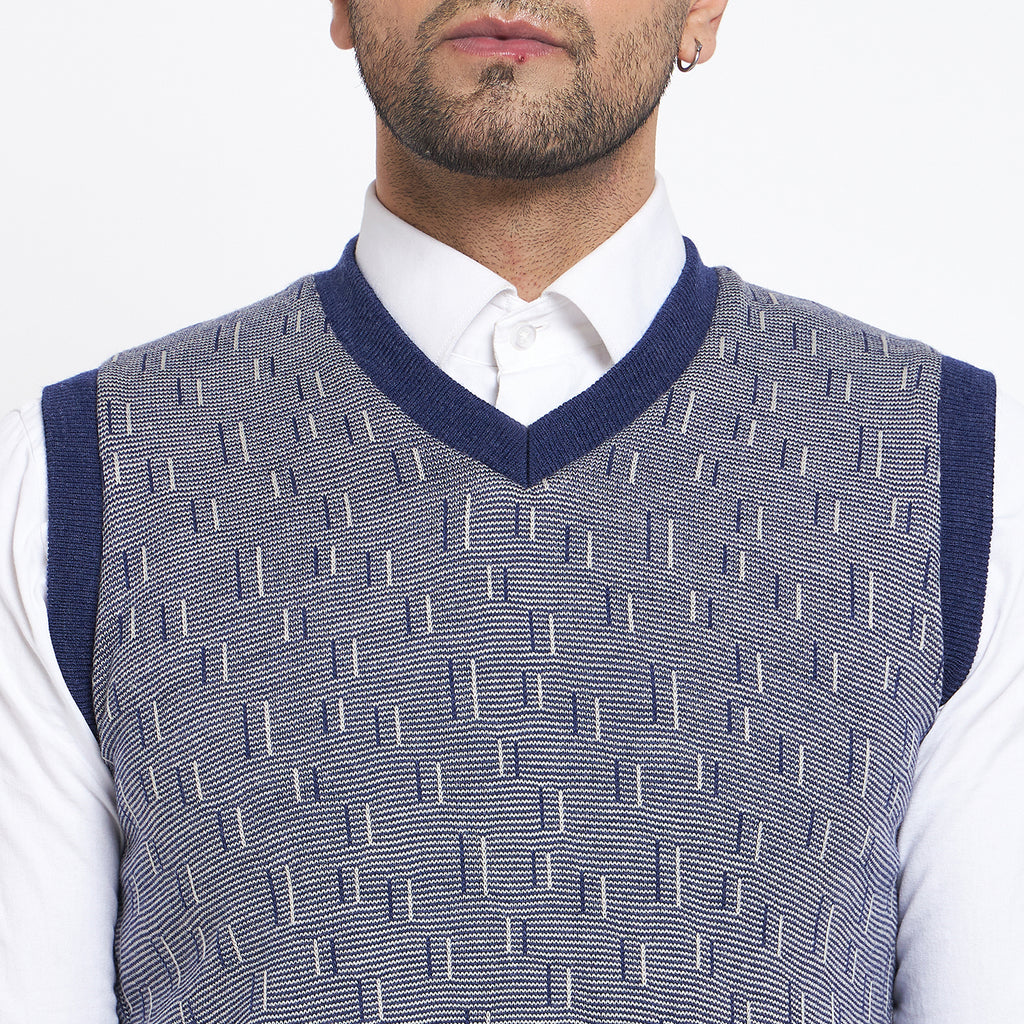 Duke Urban Men Sleeveless V Neck Reversible Sweater (SDS2174)