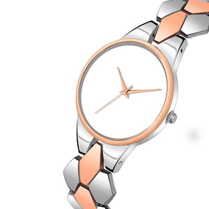 Duke Stylish Analog Silver Metal Strap Wrist Watch for Women (DK7002RW02C)