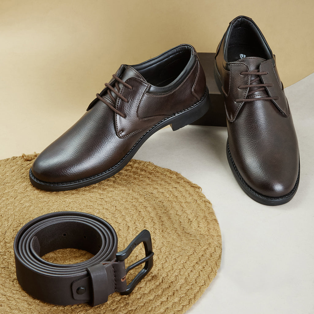 Duke Men Textured Formal Derbys (FWOL5034)