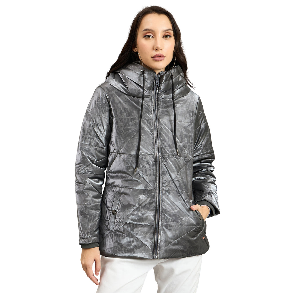 Duke Urban Women Short Style Hooded Bomber Jacket (SDZ4169)