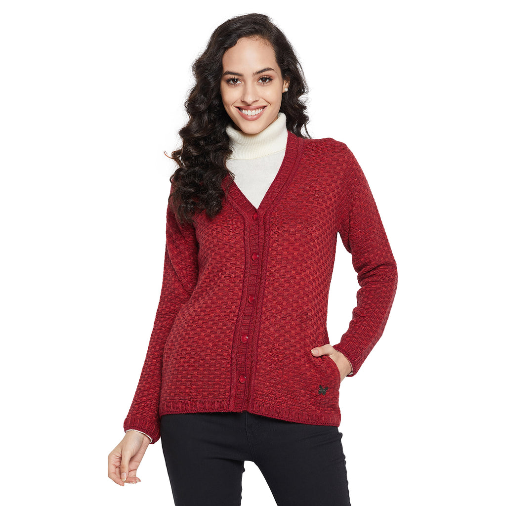 Duke Urban Women Full sleeve V Neck Cardigan (SDS1089)