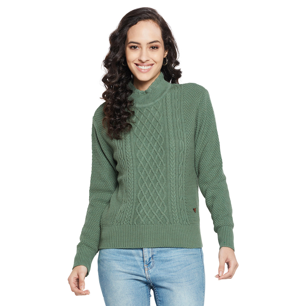 Duke Urban Women Full sleeve High Neck Pullover (SDS992)