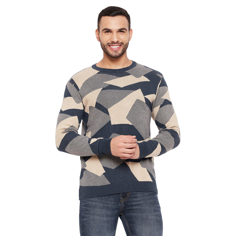 Duke Urban Men Full Sleeve Self Design Sweater (SDS2074)