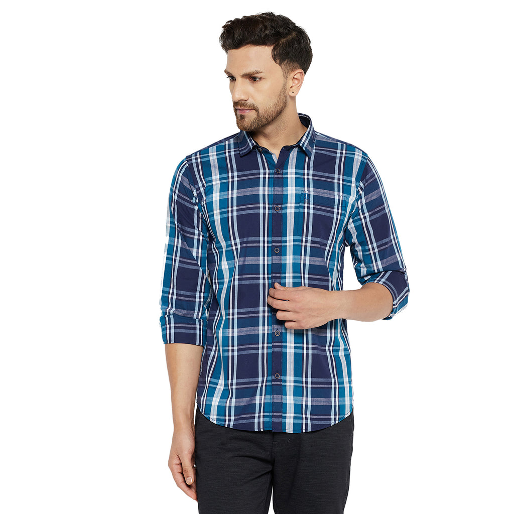 Duke Urban Men Slim Fit Solid Spread Collar Casual Shirt (SDO5CKR)