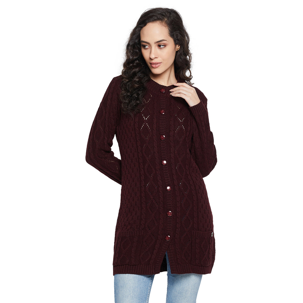 Duke Urban Women Full sleeve Round Neck Cardigan (SDS1116)