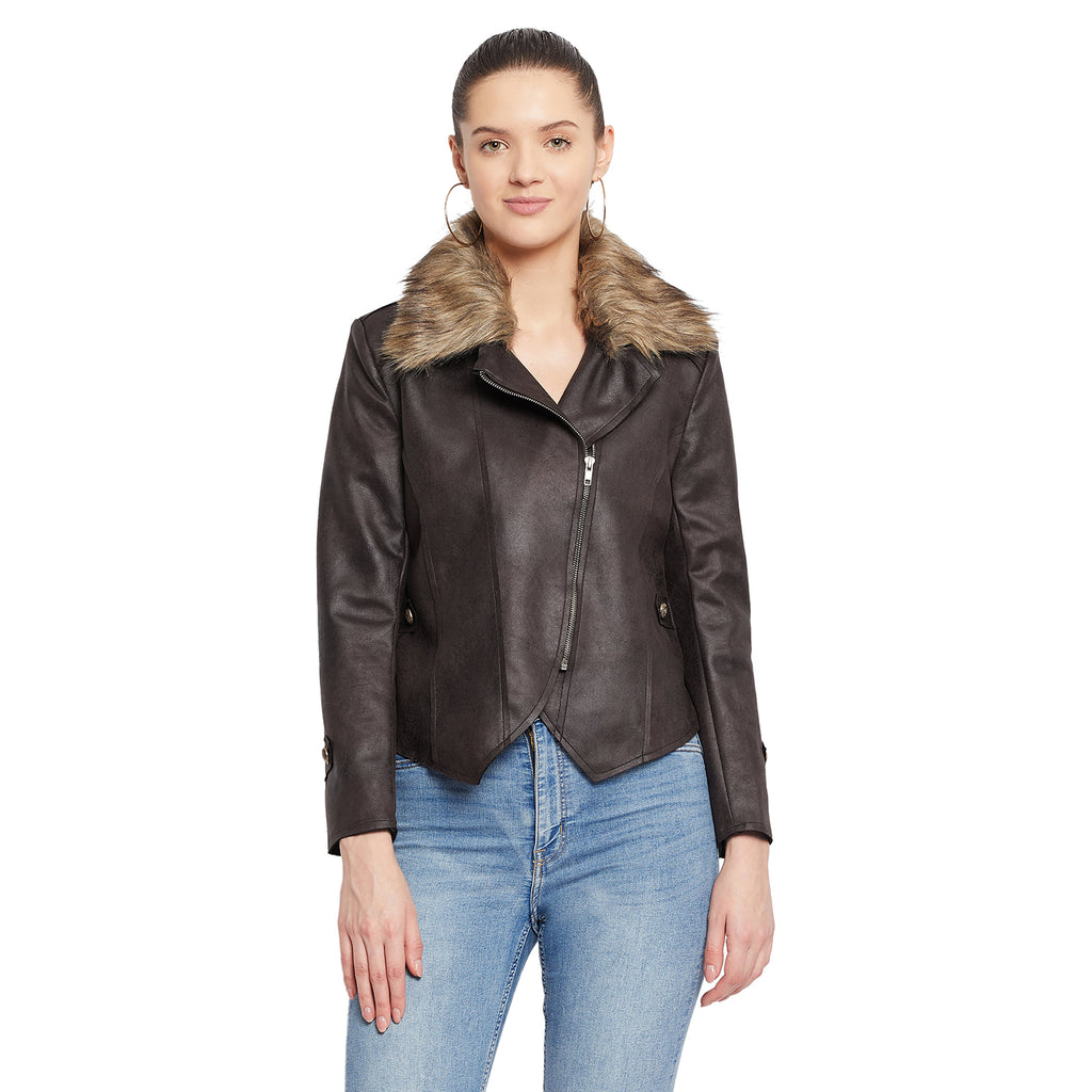 Duke Urban Women Full Sleeve Cropped Coat (SDZ6730)