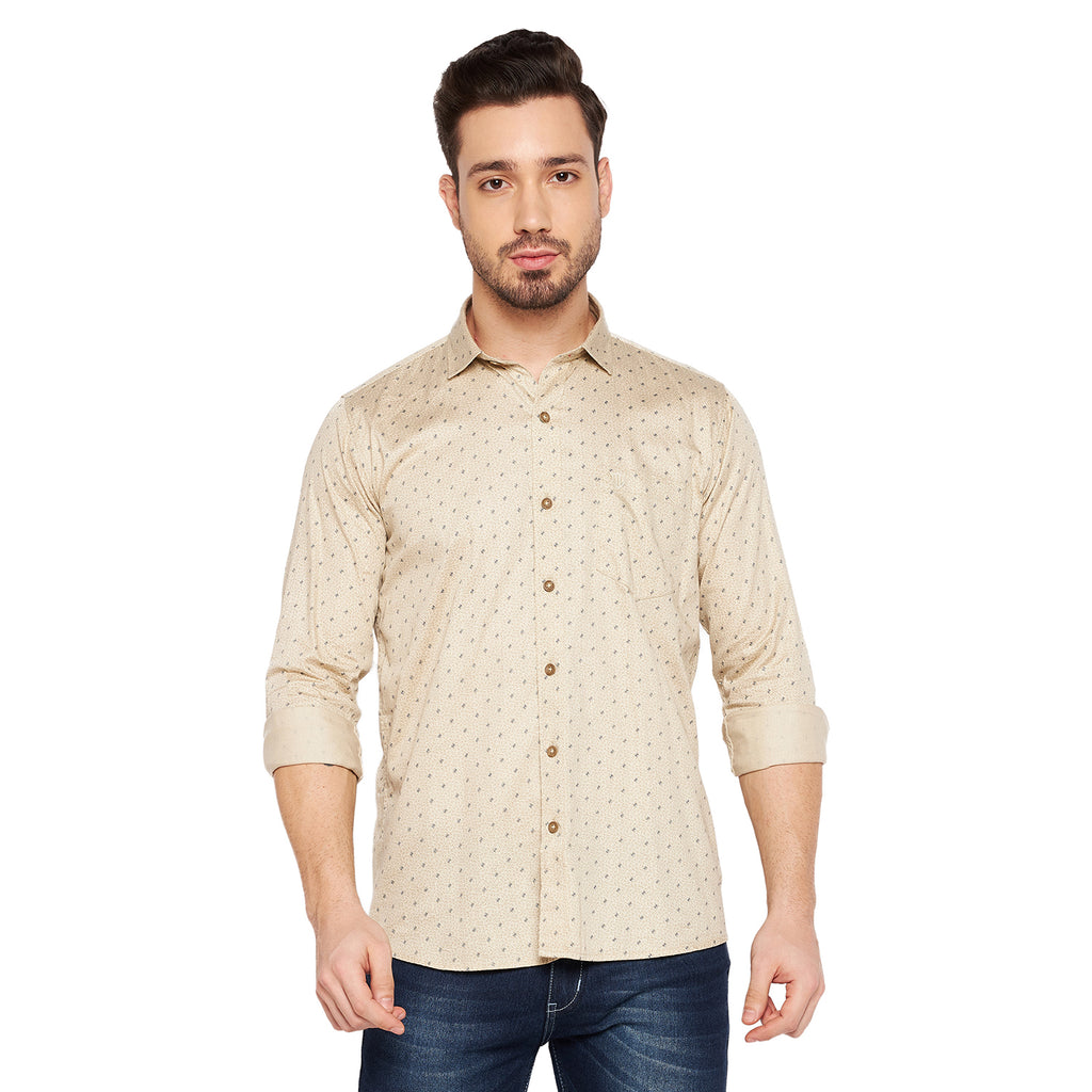 Duke Urban Men Slim Fit Printed Spread Collar Casual Shirt (SDO8PRSI)