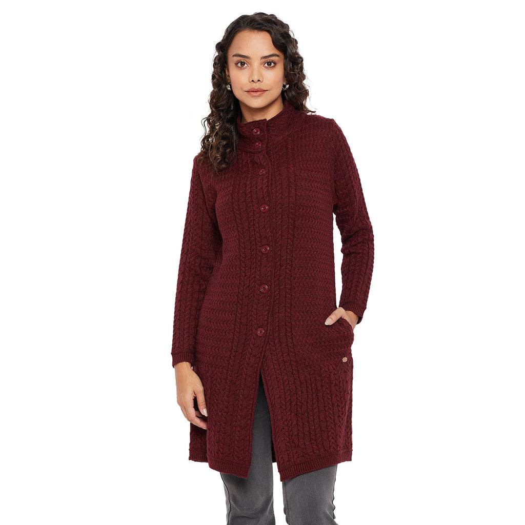 Duke Urban Women Turtle Neck Cardigan  (SDS1102)