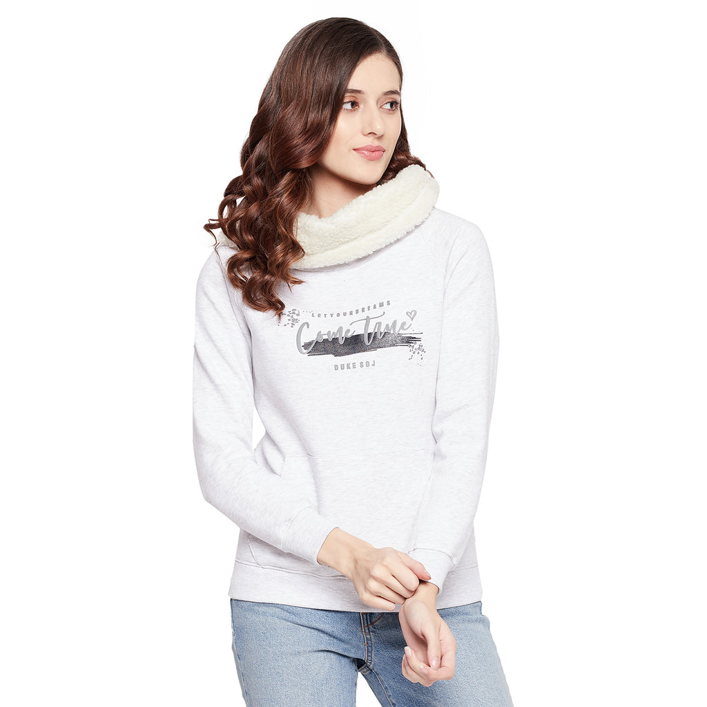Duke Urban Women Full Sleeve Cowl Neck Sweatshirt (LFX777)