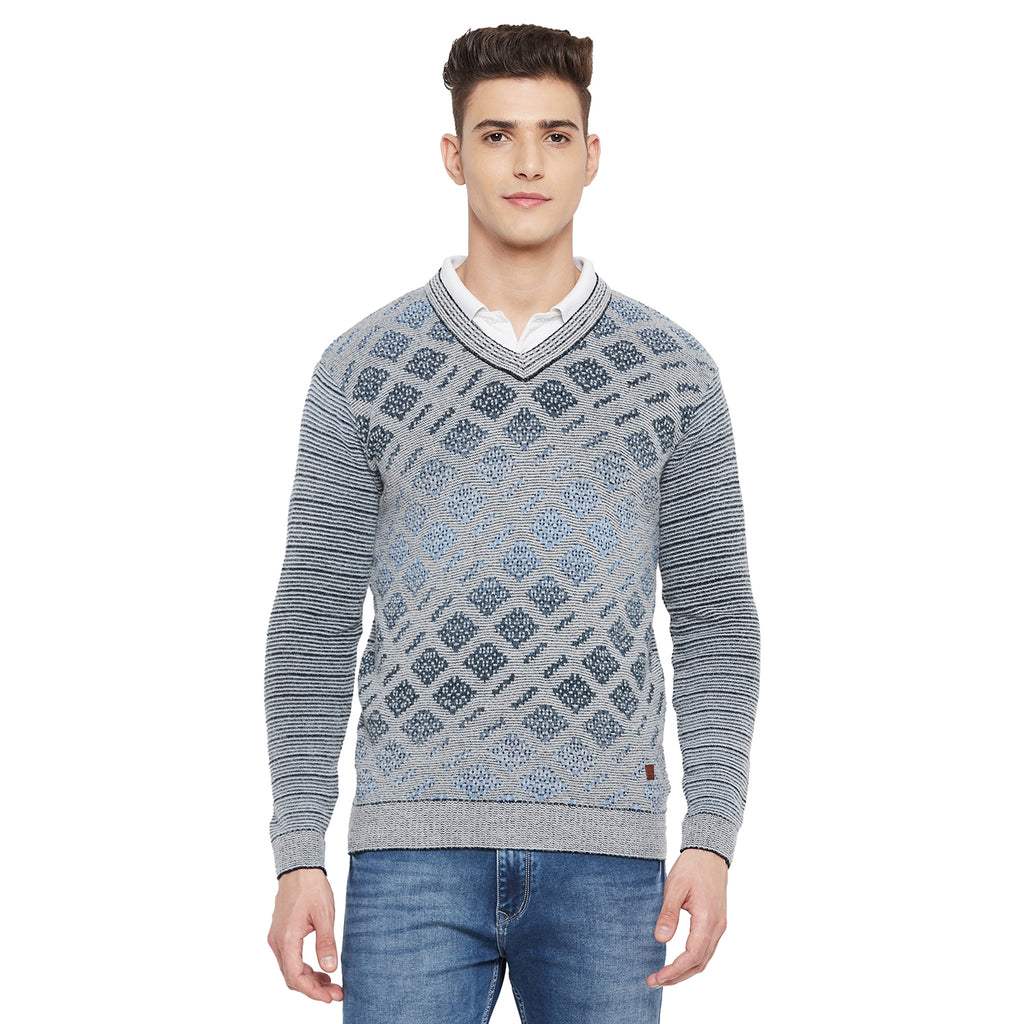 Duke Urban Men Full Sleeve V Neck Sweater (SDS671)