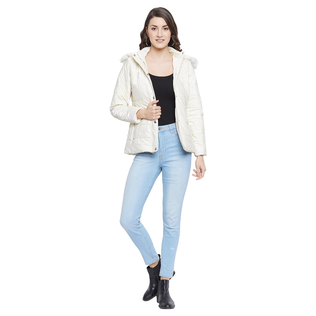 Duke Urban Women Full Sleeve Embossed Quilted Jacket (SDZ6741)