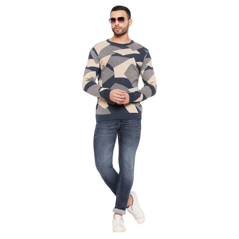 Duke Urban Men Full Sleeve Self Design Sweater (SDS2074)