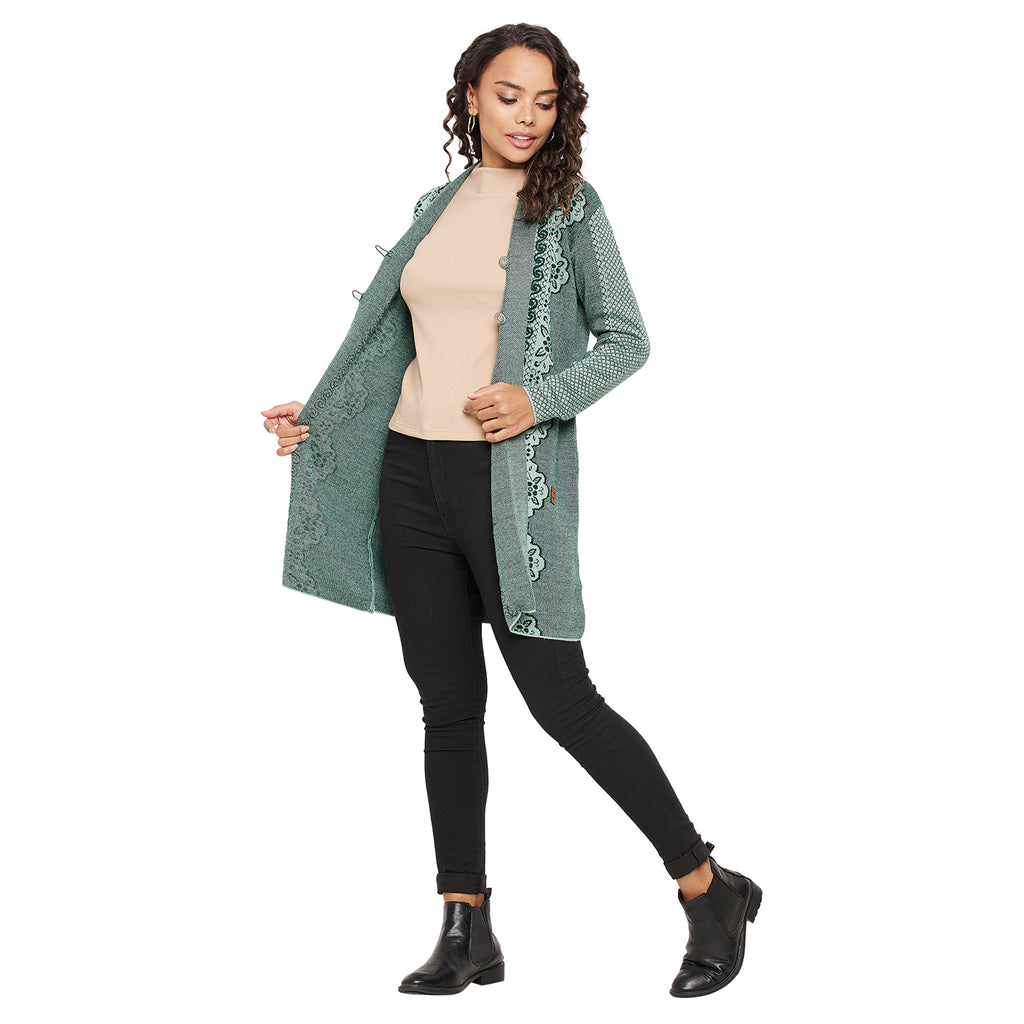 Duke Urban Women Full sleeve V Neck Cardigan (SDS1133)