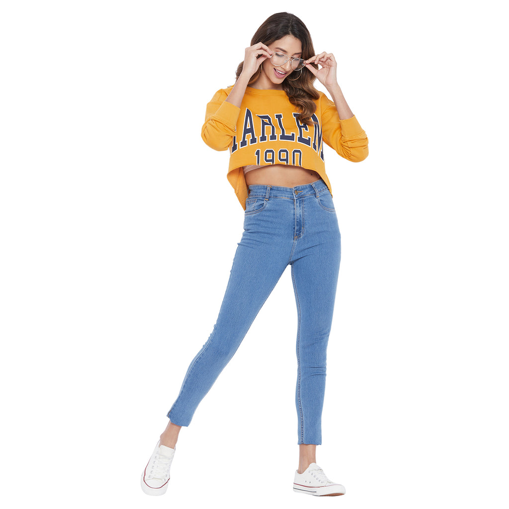 Duke Urban Women Round Neck Crop Sweatshirt (LFX763)