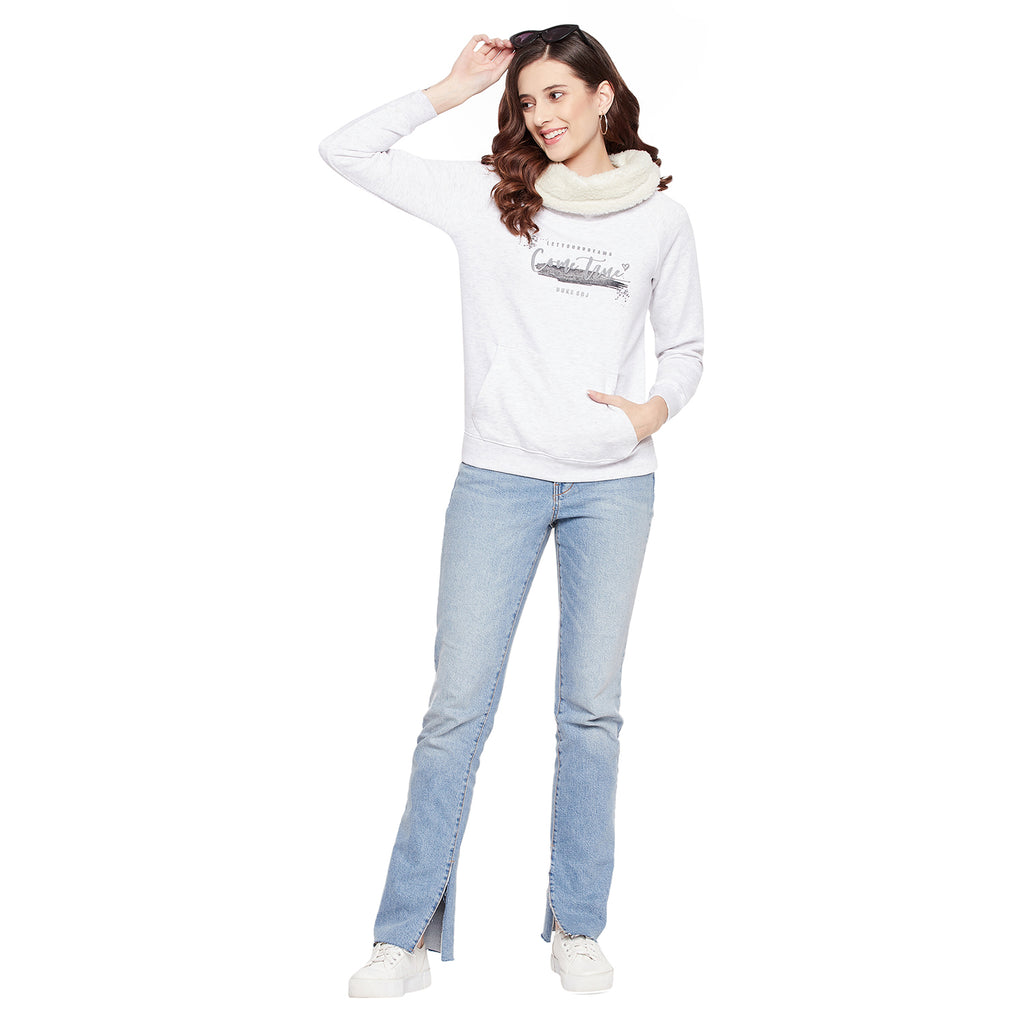 Duke Urban Women Full Sleeve Cowl Neck Sweatshirt (LFX777)
