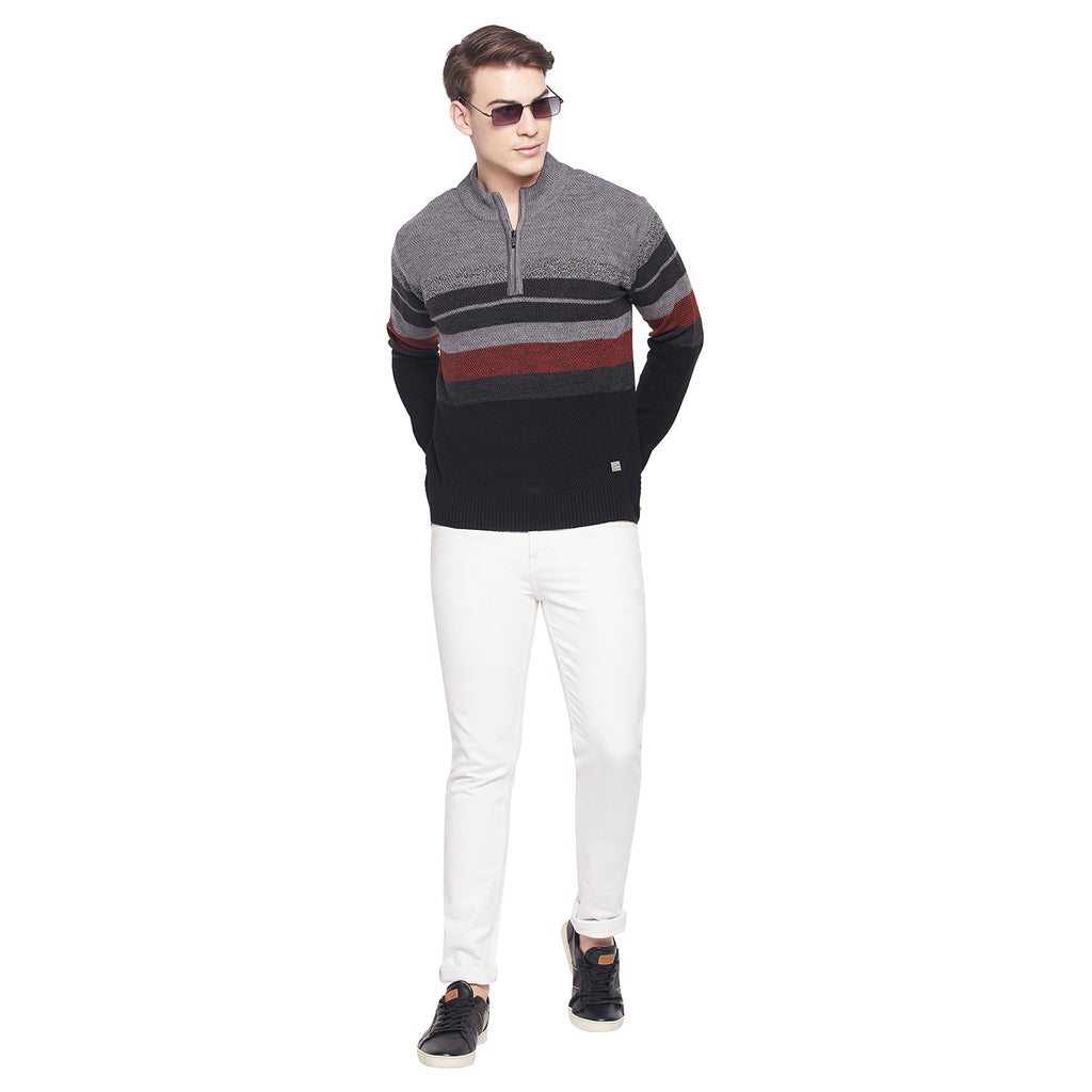 Duke Urban Men Full Sleeve Half Zip Sweater (SDS2076)
