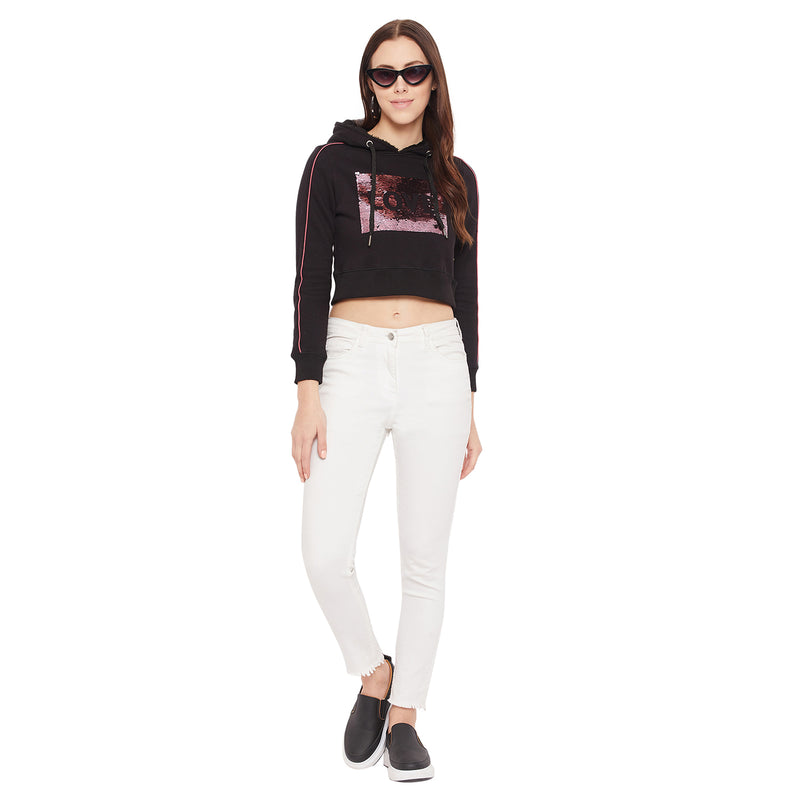 Duke Urban Women Hooded Crop Sweatshirt (LFX762)