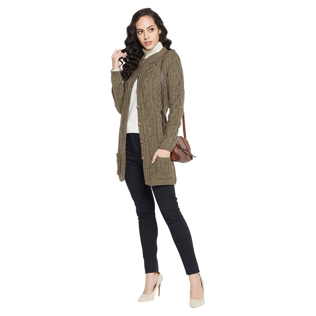 Duke Urban Women Full sleeve Round Neck Cardigan (SDS1116)