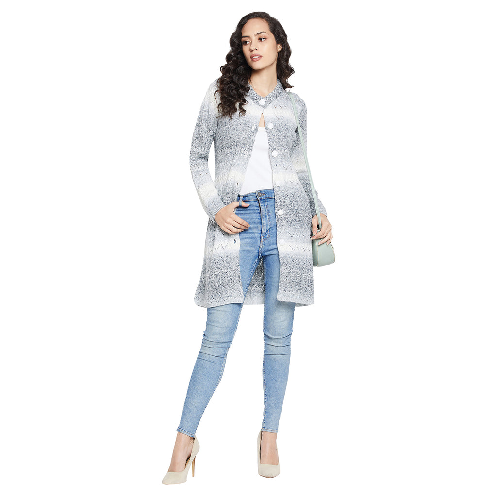 Duke Urban Women Full sleeve Round Neck Cardigan (SDS1097)