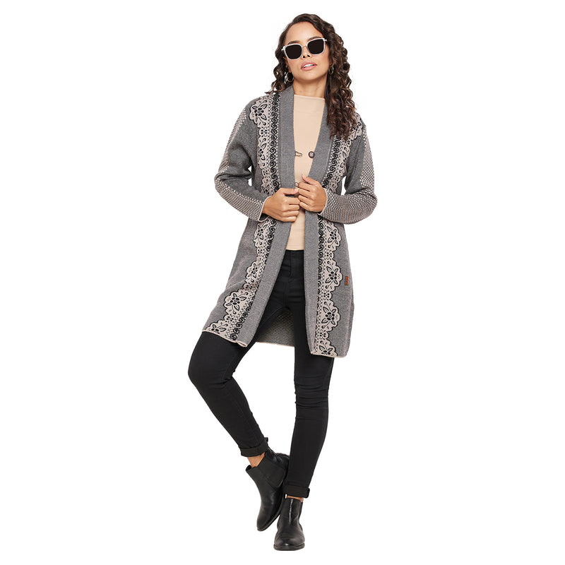 Duke Urban Women Full sleeve V Neck Cardigan (SDS1133)