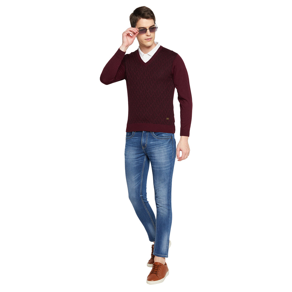 Duke Urban Men Full Sleeve V Neck Sweater (SDS8090)