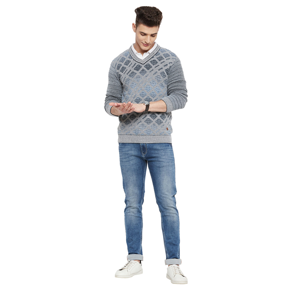 Duke Urban Men Full Sleeve V Neck Sweater (SDS671)