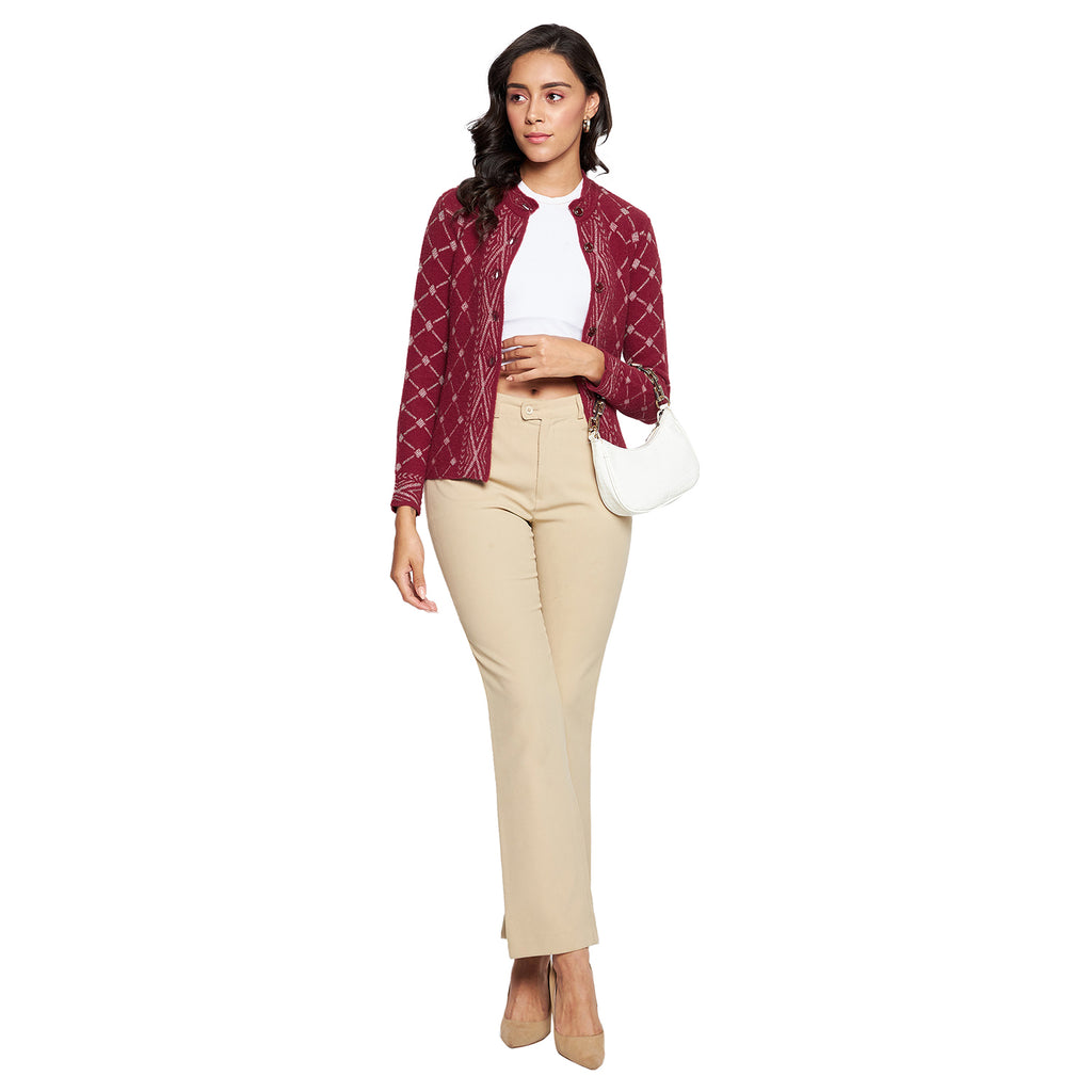 Duke Urban Women Full sleeve Round Neck Cardigan (SDS1057)