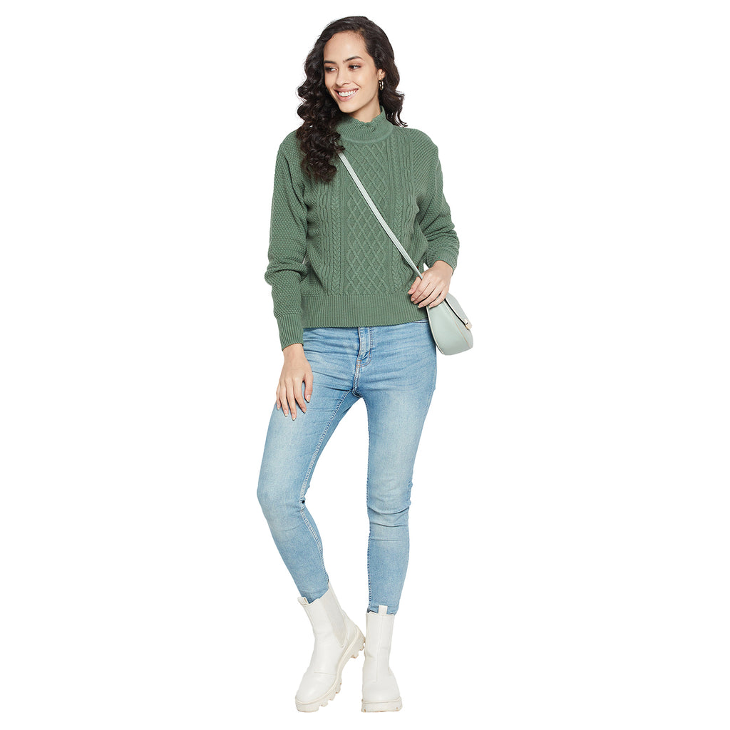 Duke Urban Women Full sleeve High Neck Pullover (SDS992)