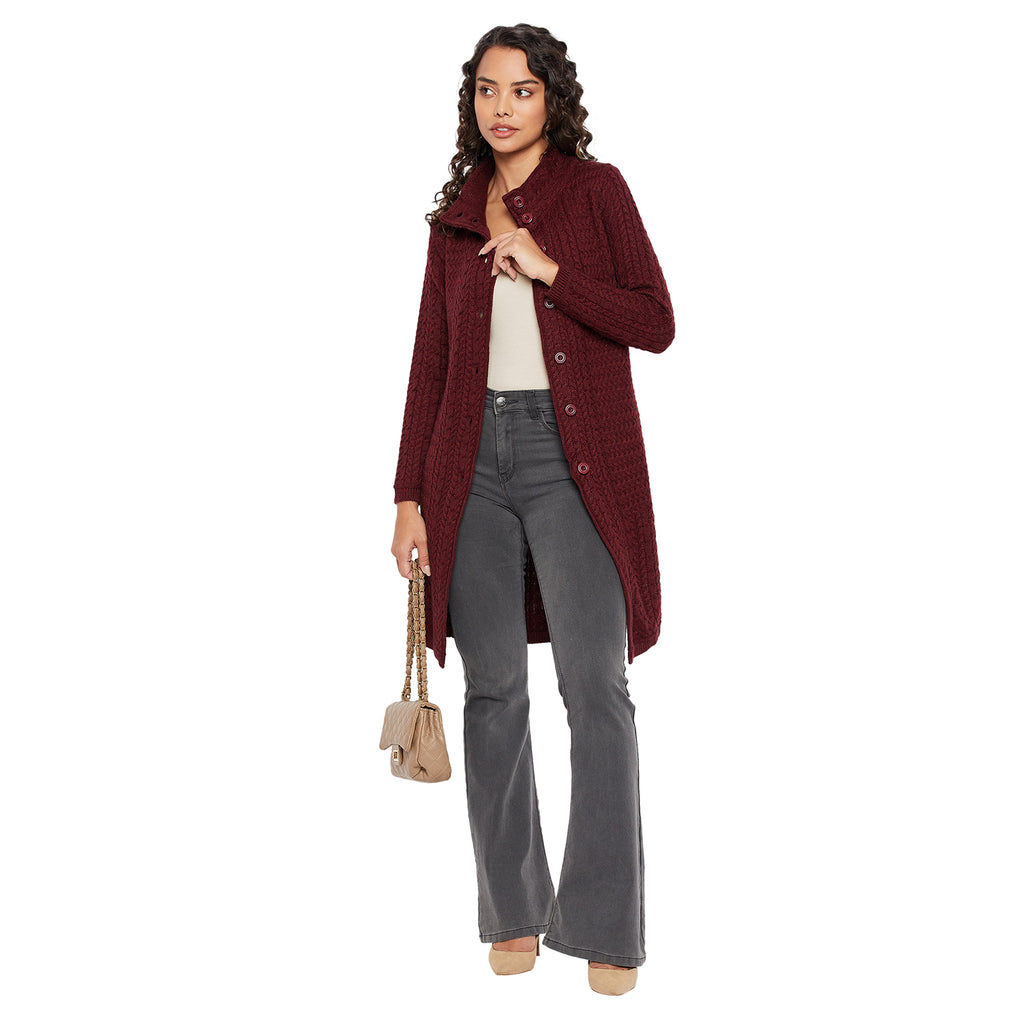 Duke Urban Women Turtle Neck Cardigan  (SDS1102)